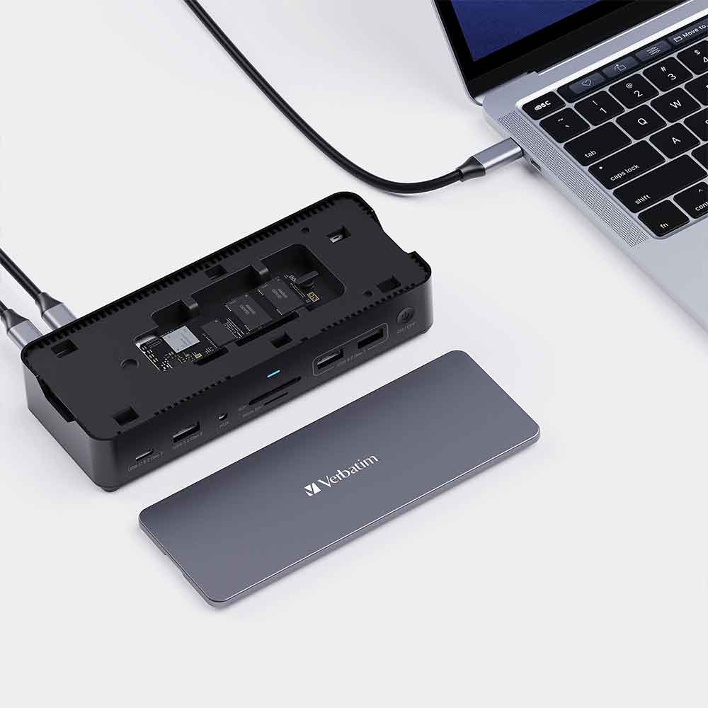32174 VERBATIM                                                     | USB-C PRO DOCKING STATION 15 PORT INCLUYE SSD CDS-15SSD-C Host                                                                                                                                                                                            
