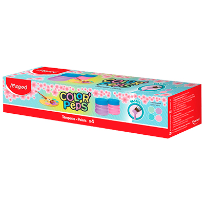 825604 MAPED                                                        | TEMPERAS X 4 X 60ML PASTEL - POTES                                                                                                                                                                                                                        