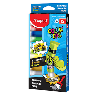 826002 MAPED                                                        | TEMPERAS MAPED X6 CLASSIC +2 METAL +4 FLUO                                                                                                                                                                                                                
