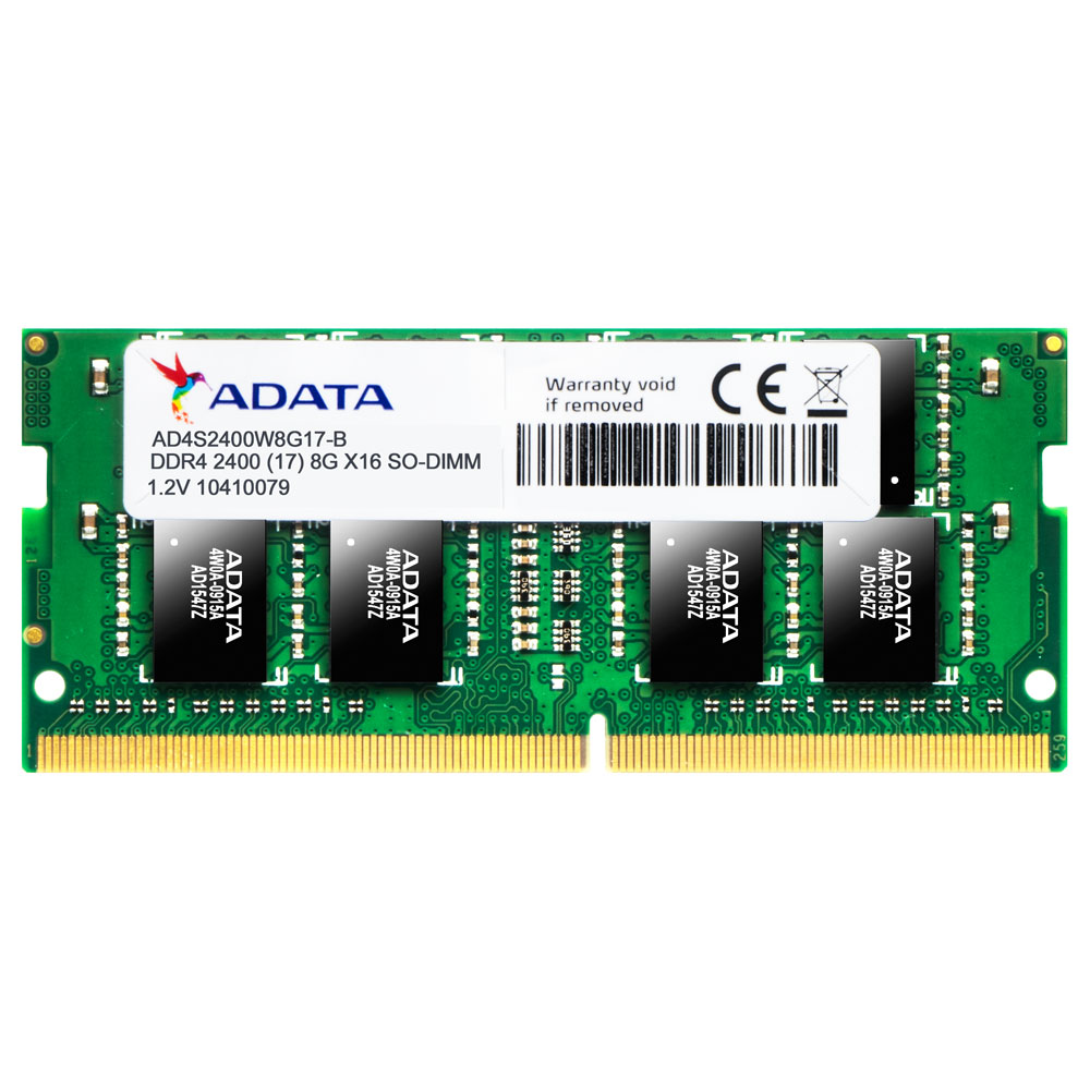 AD4S240038G17-S ADATA                                                        | MEMORIA ADATA DDR4 8GB 2400MHZ P/NOTEBOOK SODIMM 1024X8                                                                                                                                                                                                   