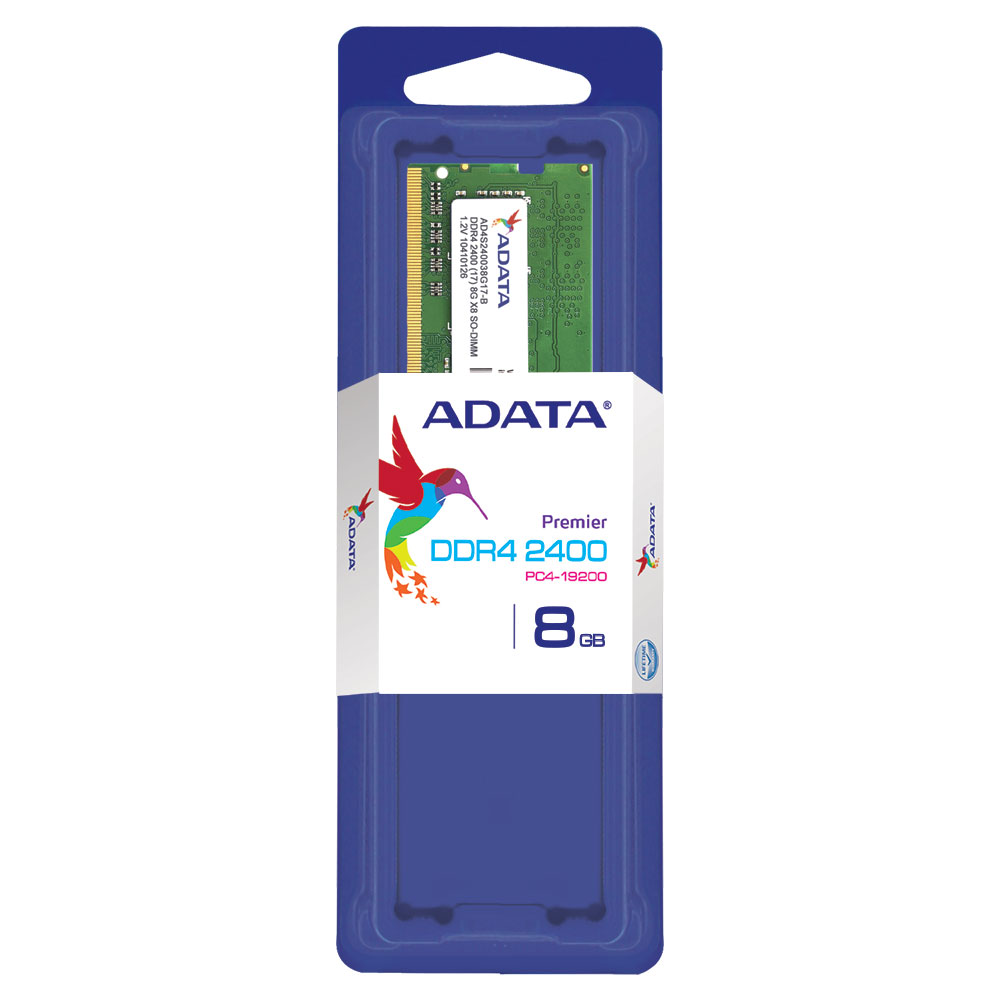 AD4S240038G17-S ADATA                                                        | MEMORIA ADATA DDR4 8GB 2400MHZ P/NOTEBOOK SODIMM 1024X8                                                                                                                                                                                                   