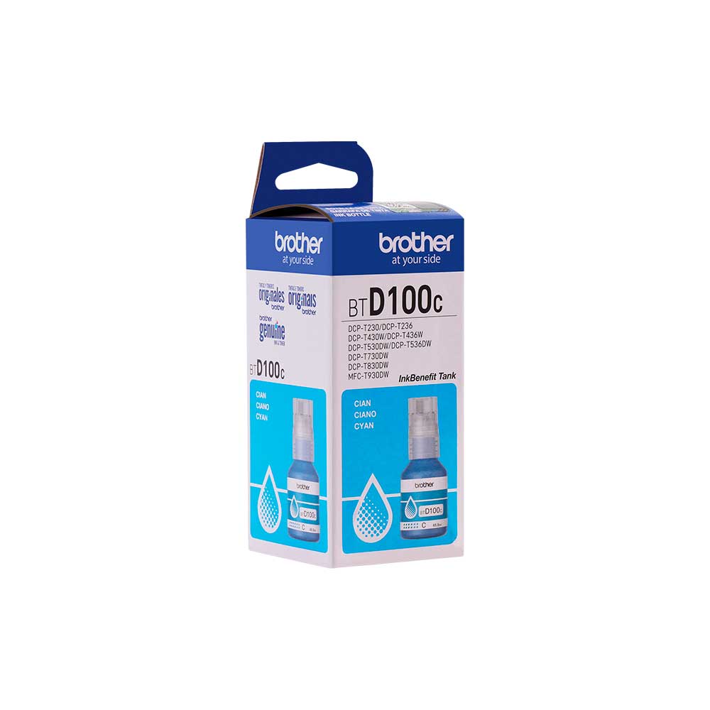 BTD100CMEX BROTHER                                                      | BOTELLA DE TINTA CYAN DE ALTO REND  5,000 PÁGINAS PARA DCP-T230 / DCP-T430W / DCP T530DW / DCP-T730DW / DCPT830DW                                                                                                                                         