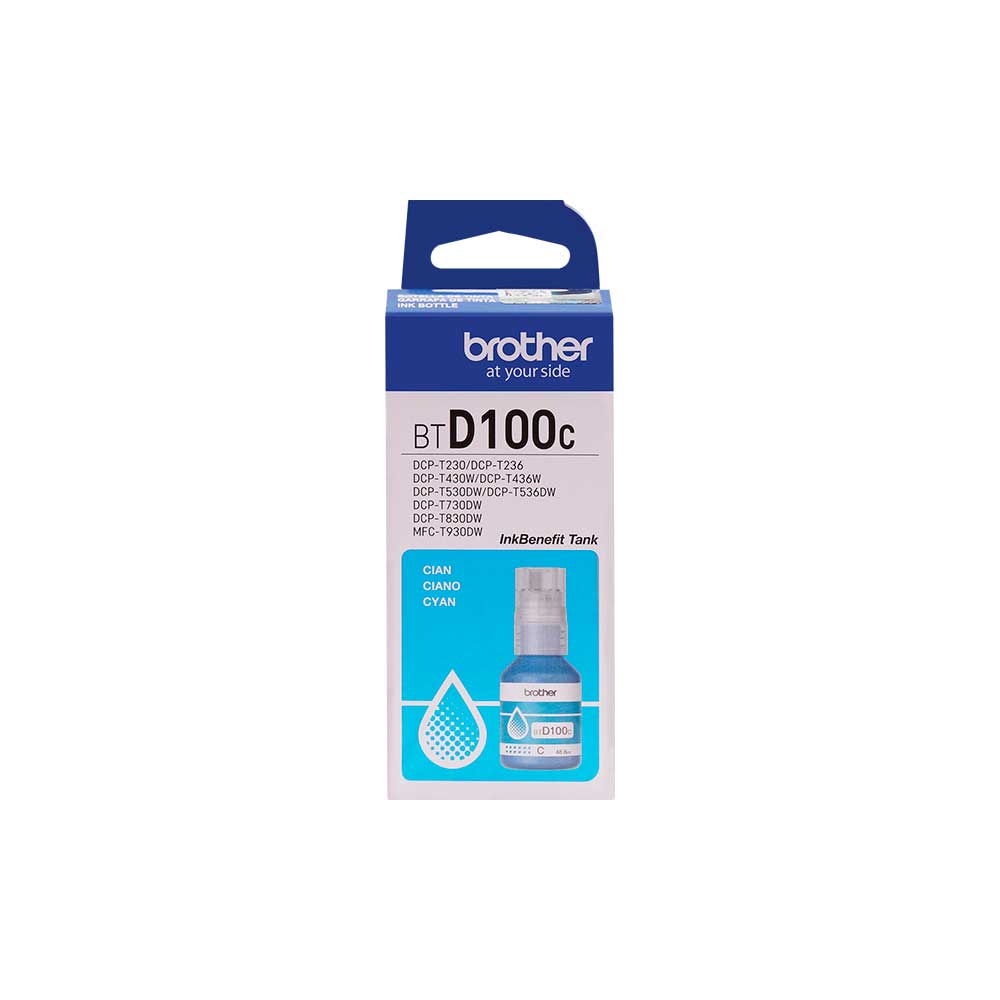 BTD100CMEX BROTHER                                                      | BOTELLA DE TINTA CYAN DE ALTO REND  5,000 PÁGINAS PARA DCP-T230 / DCP-T430W / DCP T530DW / DCP-T730DW / DCPT830DW                                                                                                                                         