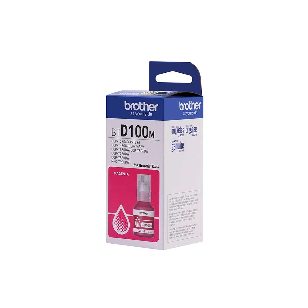 BTD100MMEX BROTHER                                                      | BOTELLA DE TINTA MAGENTA ALTO RENDIMIENTO DE 5,000 PÁG DCP-T230 / DCP-T430W / DCP T530DW / DCP-T730DW / DCPT830DW                                                                                                                                         