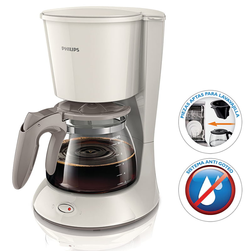 HD7447/00 PHILIPS                                                      | CAFETERA PHILIPS HD7447/00 JARRA VIDRIO BLANCA                                                                                                                                                                                                            