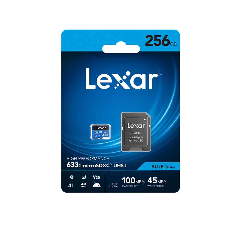LSDMI256BBNL633A LEXAR                                                        | MEMORIA MICRO SD LEXAR 633X 256GB CLASE 10                                                                                                                                                                                                                