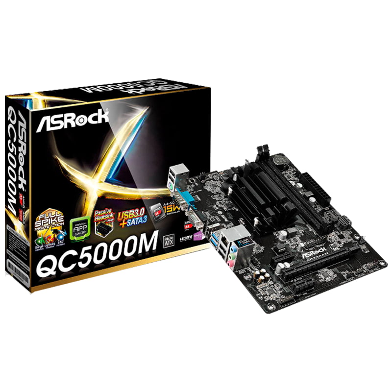 QC5000M ASROCK                                                       | MOTHER ASROCK QC5000M AMD FT3 KABINI A4-5050/5000                                                                                                                                                                                                         