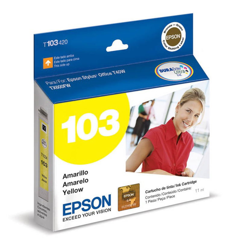 T103420-AL EPSON                                                        | CARTUCHO EPSON 103 AMARILLO P/ STYLUS OFFICE T40W TX600FW                                                                                                                                                                                                 