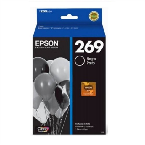 T269020-AL EPSON                                                        | CARTUCHO EPSON 269 NEGRO T269020-AL P/ XP-702 / XP-802                                                                                                                                                                                                    