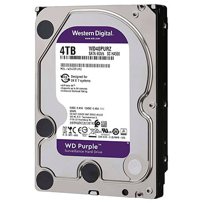 WD40PURZ WESTERN DIGITAL                                              | DISCO RÍGIDO INTERNO WD 4TB PURPLE SURVEILLANCE 64MB                                                                                                                                                                                                      