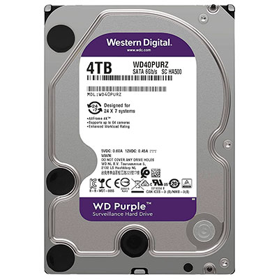 WD40PURZ WESTERN DIGITAL                                              | DISCO RÍGIDO INTERNO WD 4TB PURPLE SURVEILLANCE 64MB                                                                                                                                                                                                      